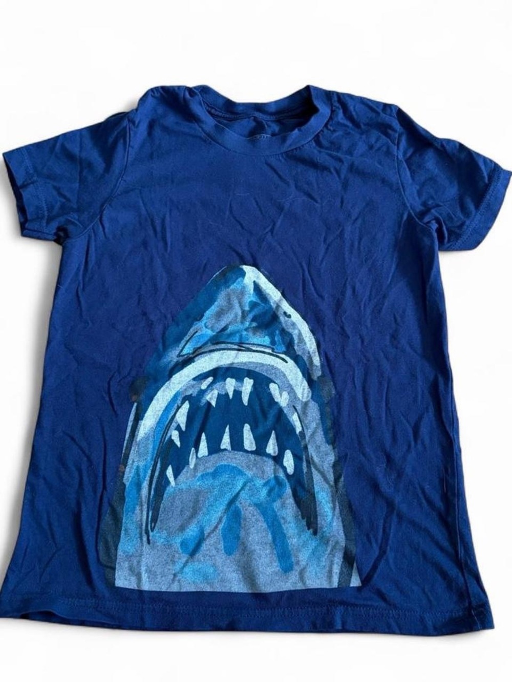 Sault New England blue shark boy’s cotton tee t-shirt summer shirt Size L